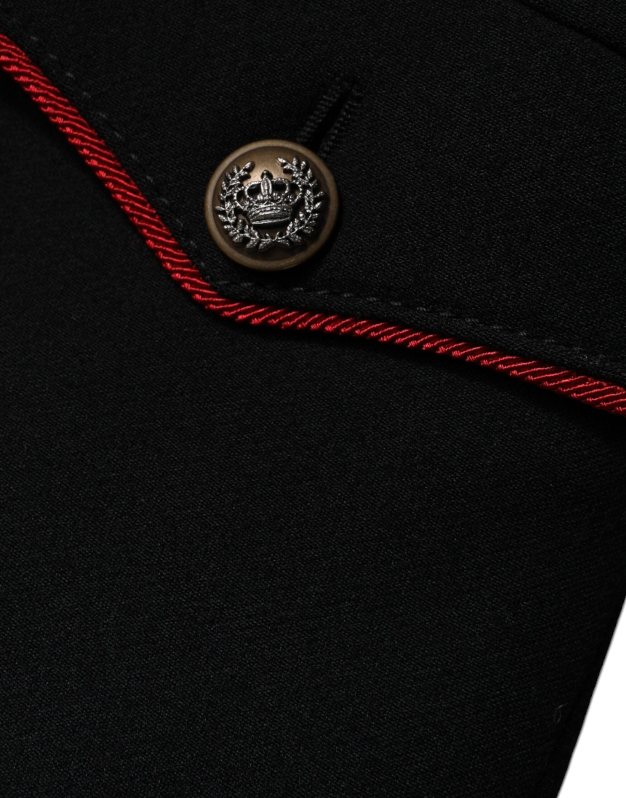 Dolce & Gabbana Siyah Tek Sıra Düğmeli Trençkot Ceket